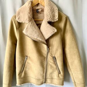 H&M Faux Suede Moto Jacket
